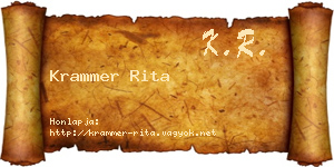 Krammer Rita névjegykártya